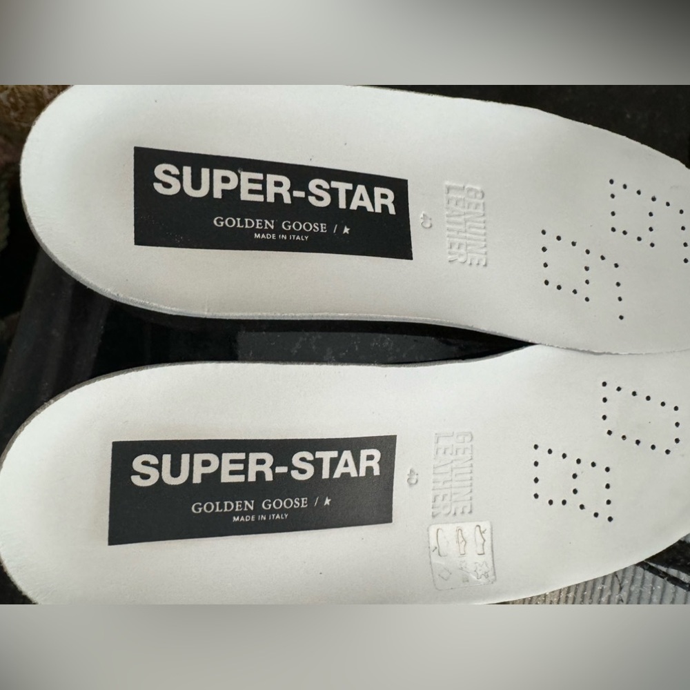 GOLDEN GOOSE WOMENS SUPERSTAR WHITE LEATHER SILVER STAR 40 WORN 1X LKNW - Picture 4 of 16